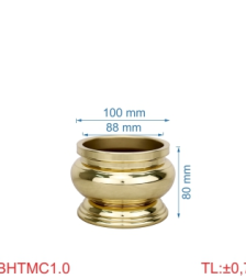 Bát hương trơn miệng cạnh 1T0