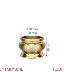 Bát hương trơn miệng cạnh 1T0 highlight