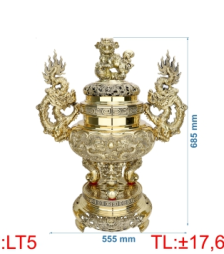 Đỉnh lư tròn quay rồng LT5