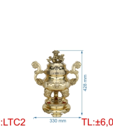 Đỉnh lư tròn cổ truyền LTC2