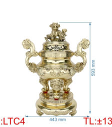 Đỉnh lư tròn cổ truyền LTC4