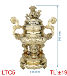 Đỉnh lư tròn cổ truyền LTC56