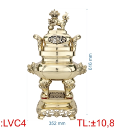 Đỉnh lư tròn quay rồng LT2