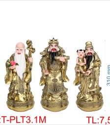 Bộ Tượng Phước Lộc Thọ 3T1 Màu