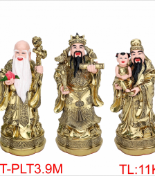 Bộ Tượng Phước Lộc Thọ 3T9 Màu
