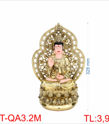 Tượng Quan Âm có hòa quang màu 3T2