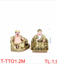 Tượng Thần Tài Ông Địa 1T2 Màu