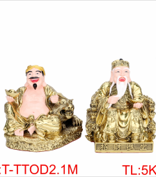 Tượng Thần Tài Ông Địa 2T1 Màu