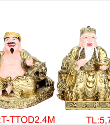 Tượng Thần Tài Ông Địa 2T4 Màu