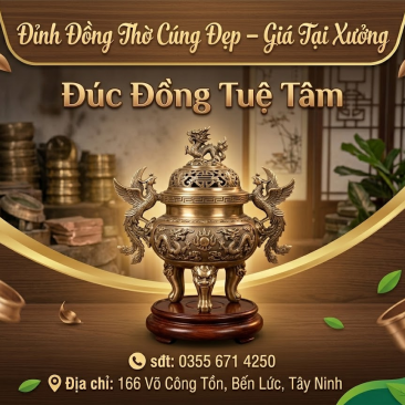 Đỉnh Đồng Thờ Cúng Đẹp - Giá Tại Xưởng