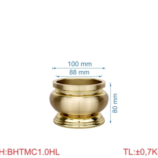 Bát hương trơn miệng cạnh 1T0 highlight