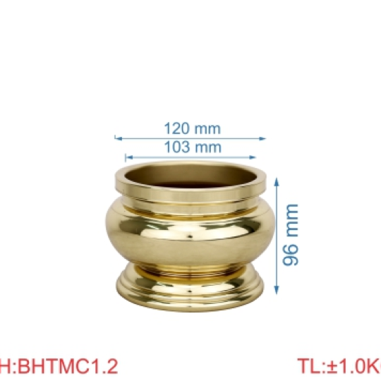 Bát hương trơn miệng cạnh 1T2