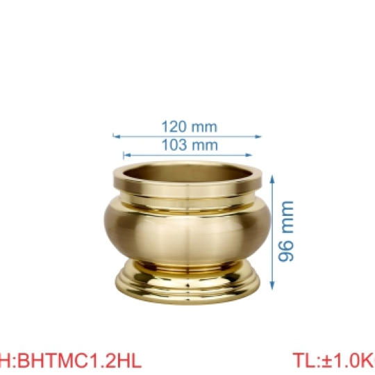 Bát hương trơn miệng cạnh 1T2 highligth