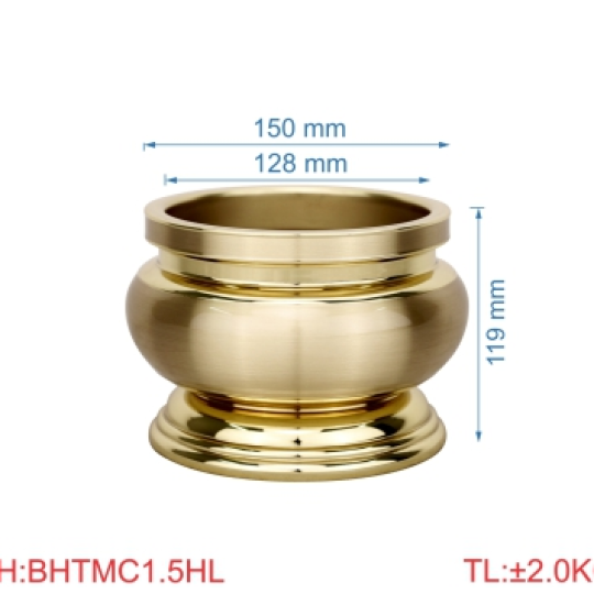 Bát hương trơn miệng cạnh 1T5 highligth