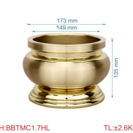 Bát hương trơn miệng cạnh 1T7 highligth