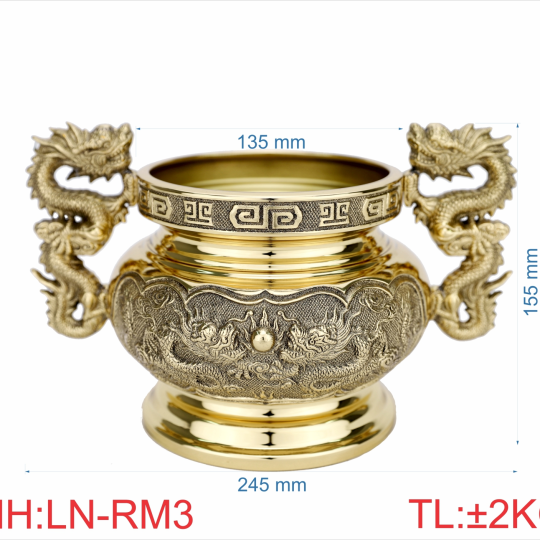 Lư nhang đồng tai dầy 3