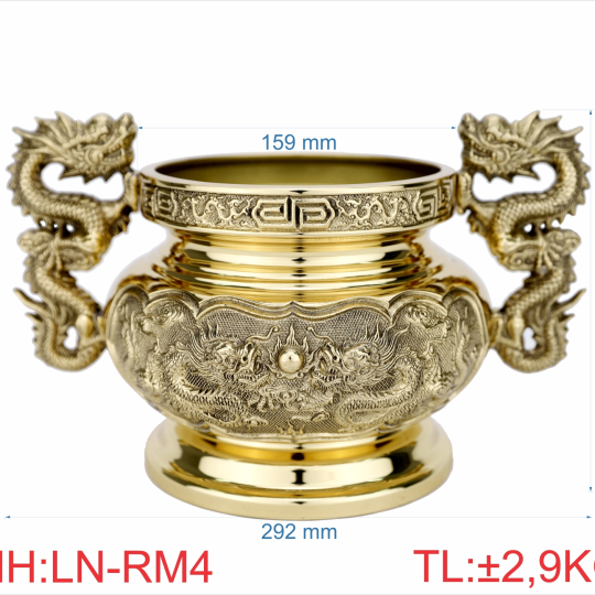 Lư nhang đồng tai dầy 4