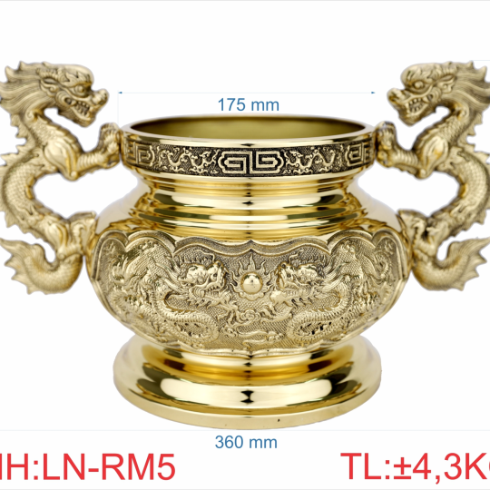 Lư nhang đồng tai dầy 5