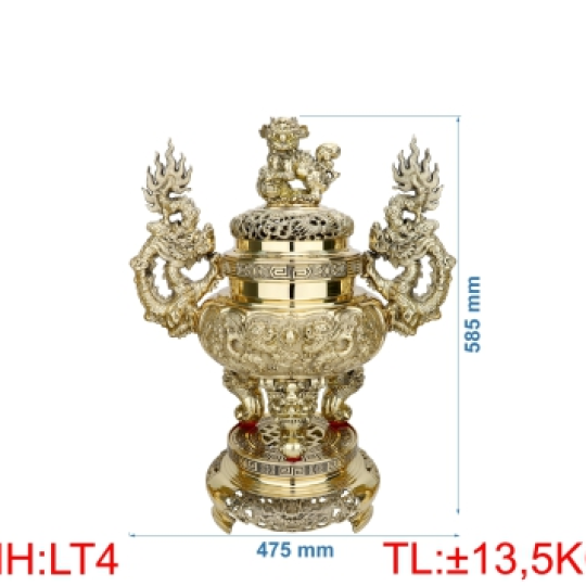 Đỉnh lư tròn quay rồng LT4