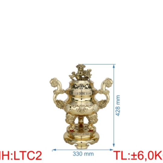Đỉnh lư tròn cổ truyền LTC2