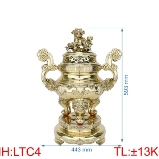 Đỉnh lư tròn cổ truyền LTC4