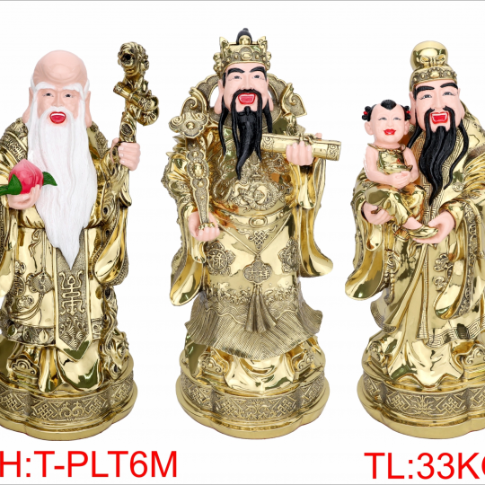 Bộ Tượng Phước Lộc Thọ 5T9 Màu
