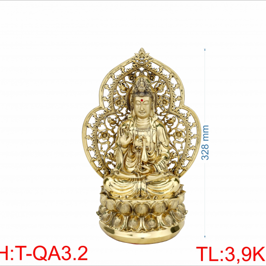 Tượng Quan Âm Có Hào Quang 3T2