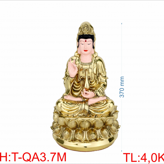 Tượng Quan Âm 3T7 màu