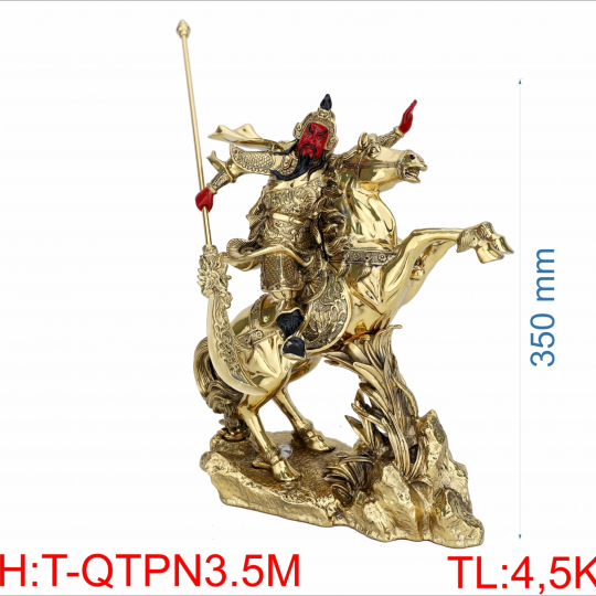 Tượng Quang Thánh Phi Ngựa Màu