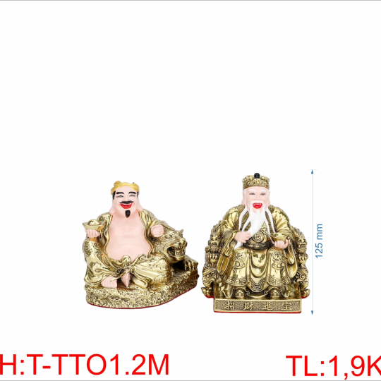 Tượng Thần Tài Ông Địa 1T2 Màu