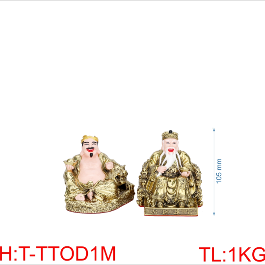 Tượng Thần Tài Ông Địa 1T Màu