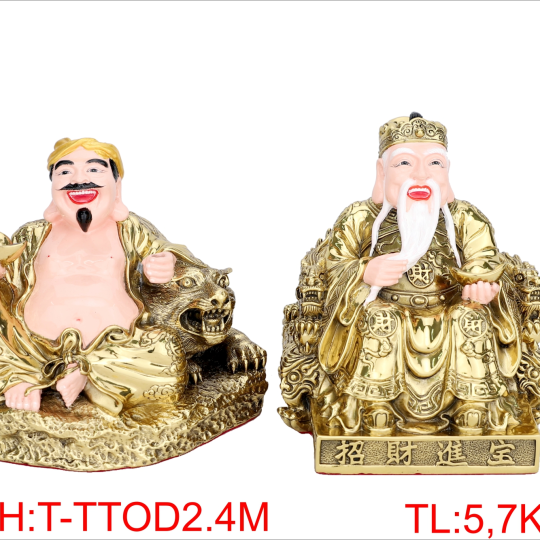 Tượng Thần Tài Ông Địa 2T4 Màu