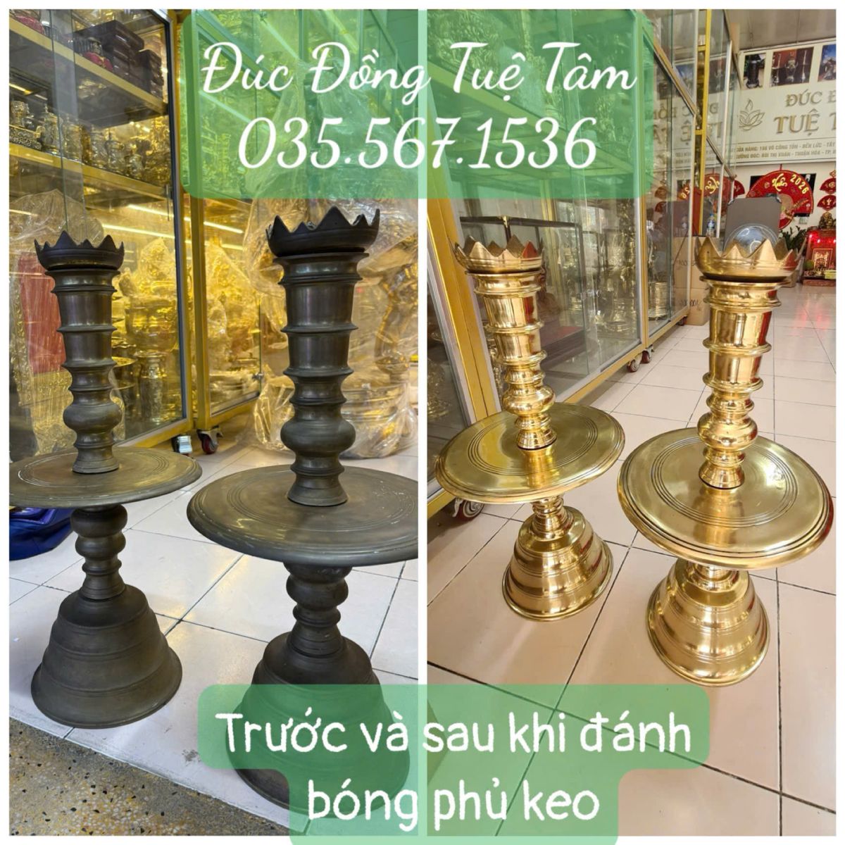 Nhận đánh bóng lư đồng