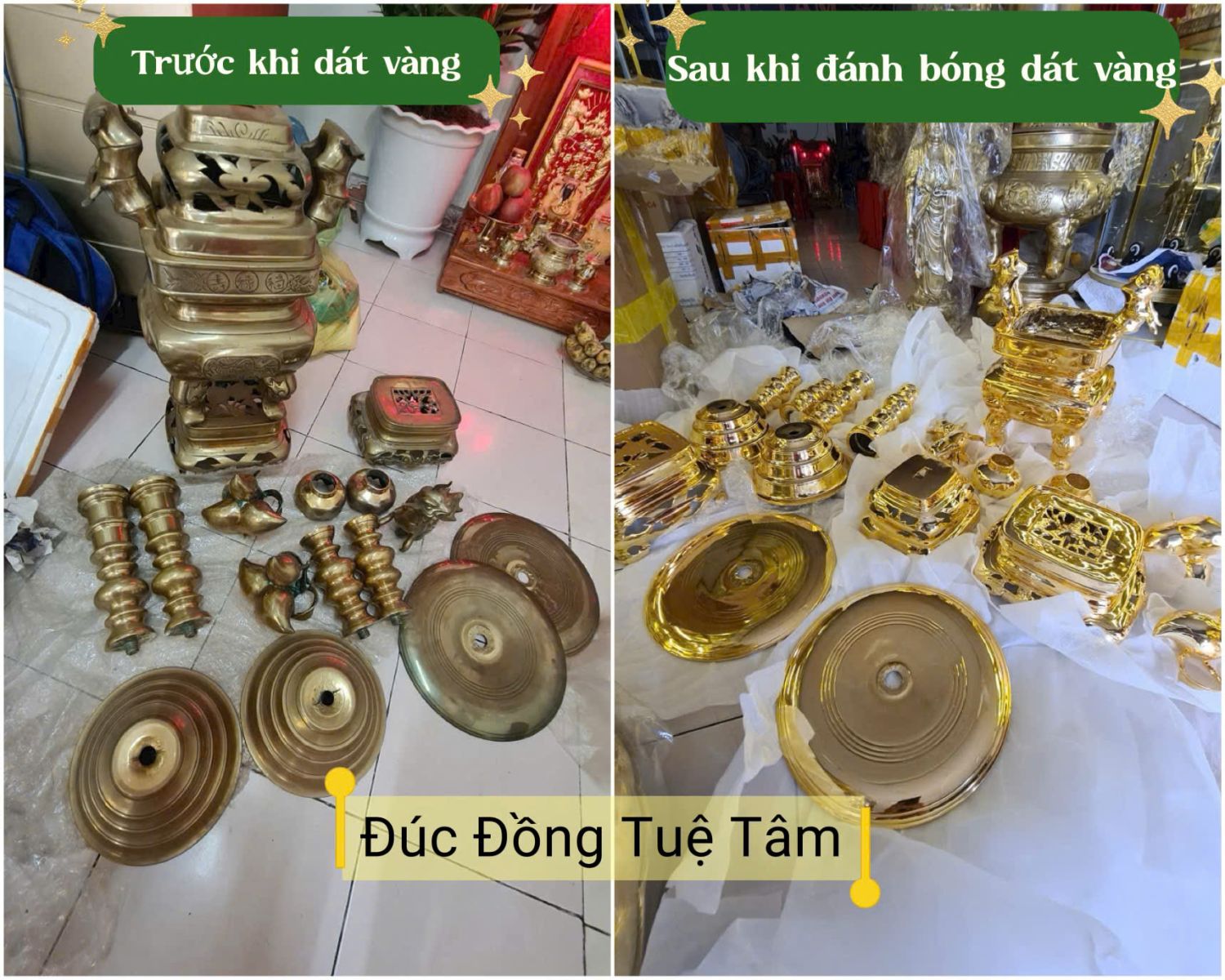Nhận đánh bóng lư đồng